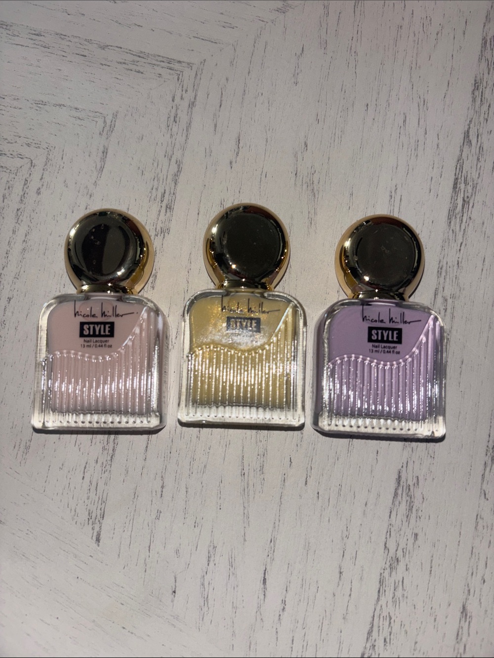 Nicole Miller Nail Trio in Blush, Yellow, Lavender, Set of 3 - Picture 1 of 6